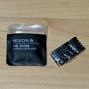 Nixon The Score SK-09 To Revert Black Watch Band (3) Extra Spare Links Link Part